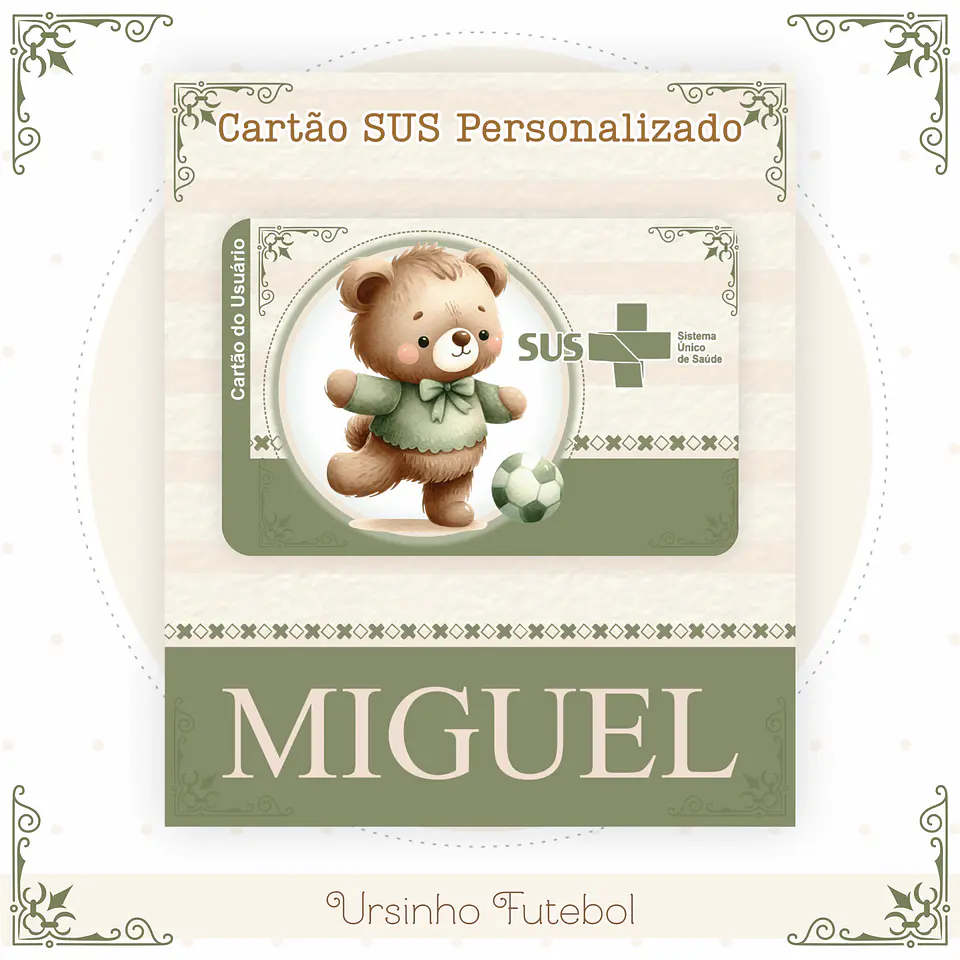Caderneta e Livro do bebe Ursinho Futebol 8