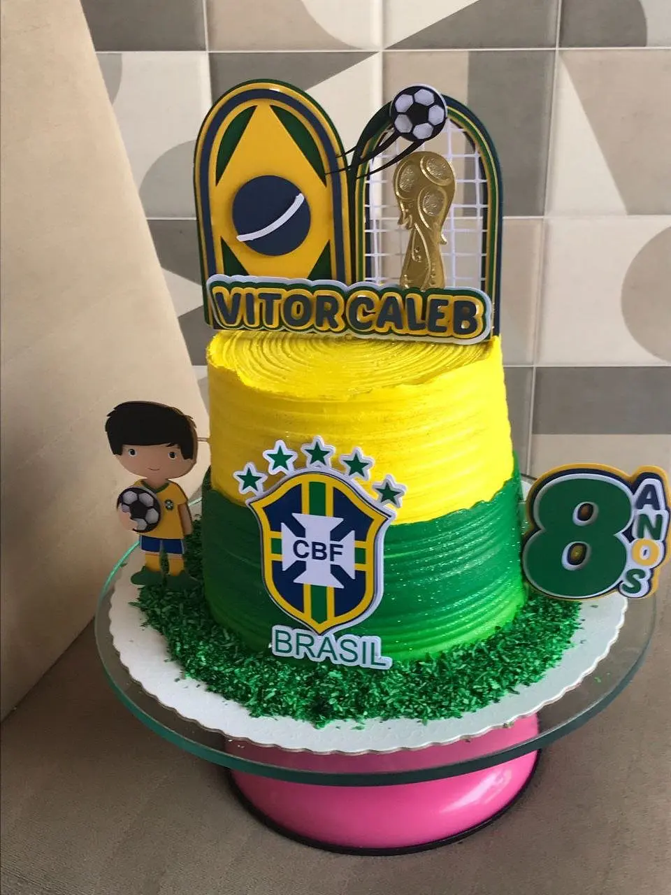 Topo de Bolo Copa do Mundo Cenario 1