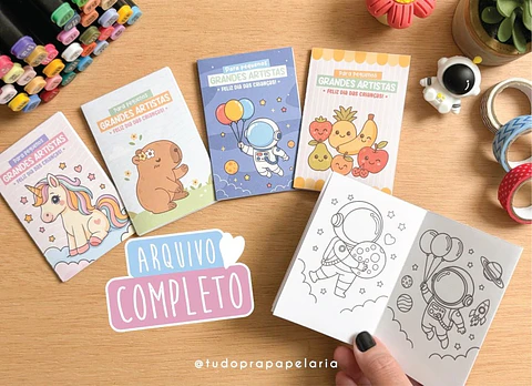 Mini Livro de Colorir – Dia das Crianças
