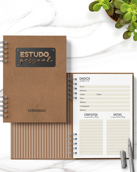 Arquivo Caderno Estudo Pessoal JW Masculino