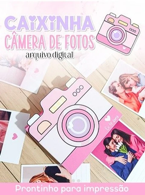 Arquivo de Corte Caixinha Câmera de Fotos
