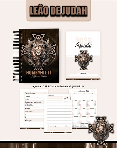 Leão de Judah – Agendas | Planners 2026
