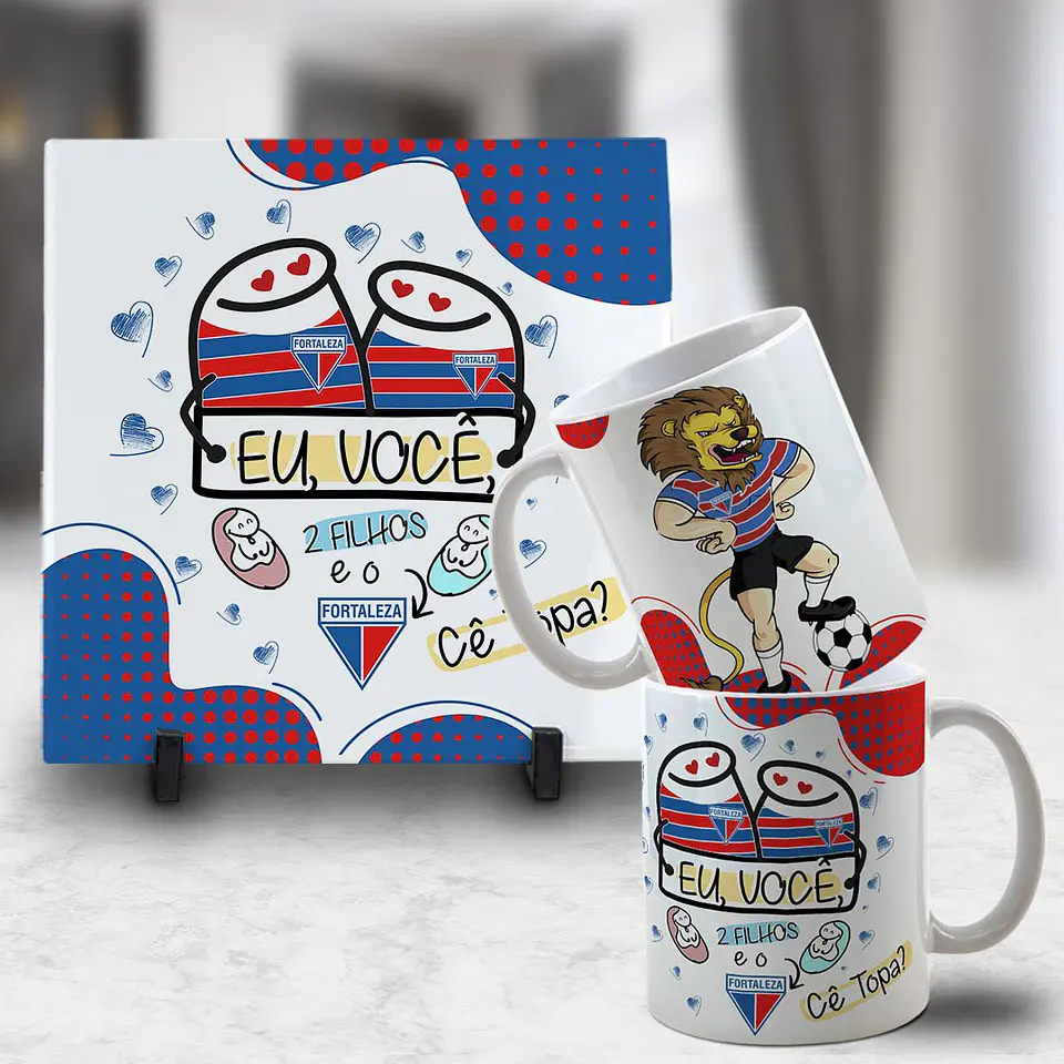 Arquivo Digital Kit Caneca + Azulejo Mascotes Time Dia dos Namorados 8