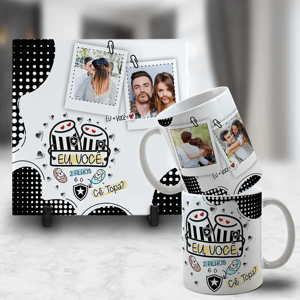 Arquivo Digital Kit Caneca + Azulejo Time Dia dos Namorados 3