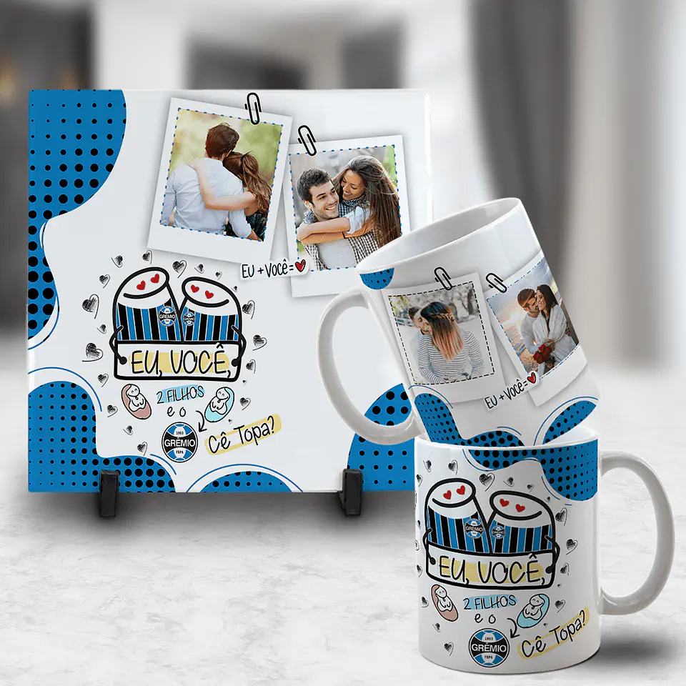 Arquivo Digital Kit Caneca + Azulejo Time Dia dos Namorados 8