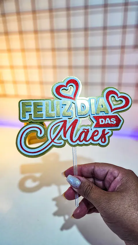 Arquivo de Corte Topos de Bolo Dia das Mães