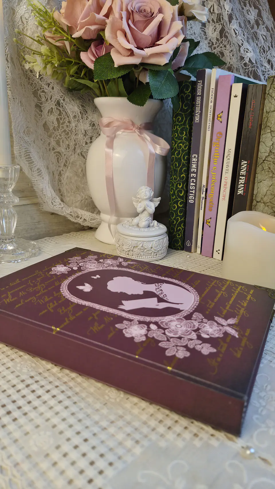 Diário de Leitura Coleção Laços e Rosas Costura 7