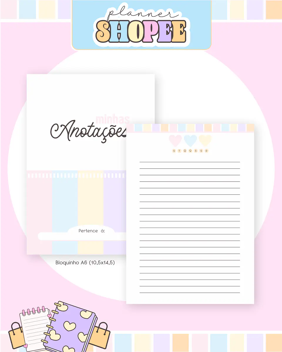 COMBO Planner Shopee Controlada Arquivo Digital 8
