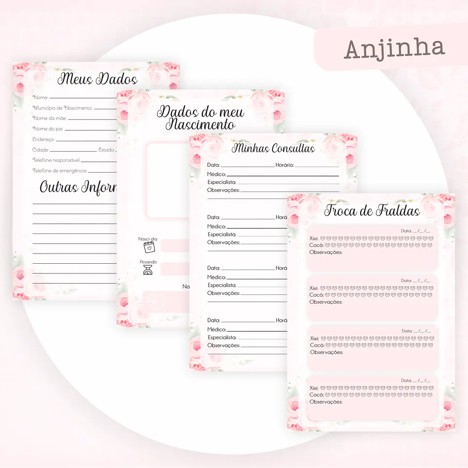 Arquivo Digital Caderneta e Livro do Bebê Anjinha 15
