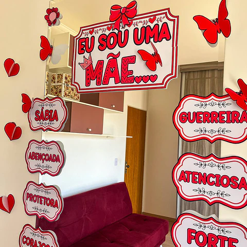 Arquivo de Corte Espelho das Afirmações Dia das Mães