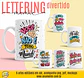 Arquivo Digital Pack Caneca Lettering Divertida Mamãe - Thumbnail 1