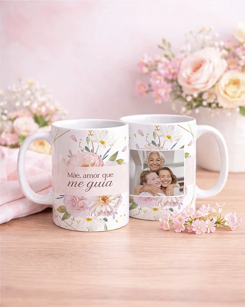 Arquivo Digital Kit Caneca Dia das Mães com Fotos