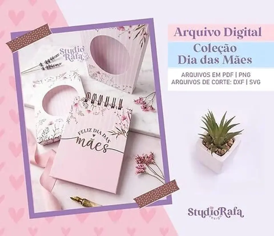 Kit Dia das Mães Floral Arquivo Digital 3