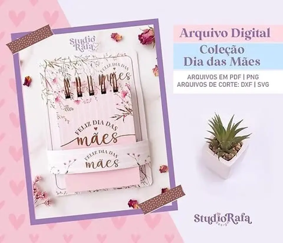 Kit Dia das Mães Floral Arquivo Digital 4