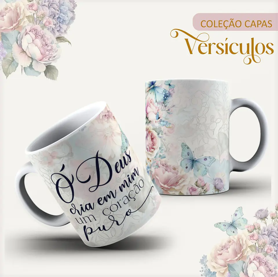 Pack Capas Canecas Marca Paginas Cristã Arquivo Digital 22