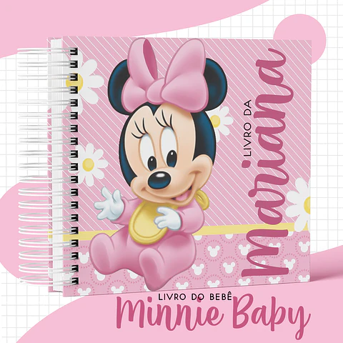 Caderneta de Vacina e Livro do Bebe Minnie Baby Arquivo Digital