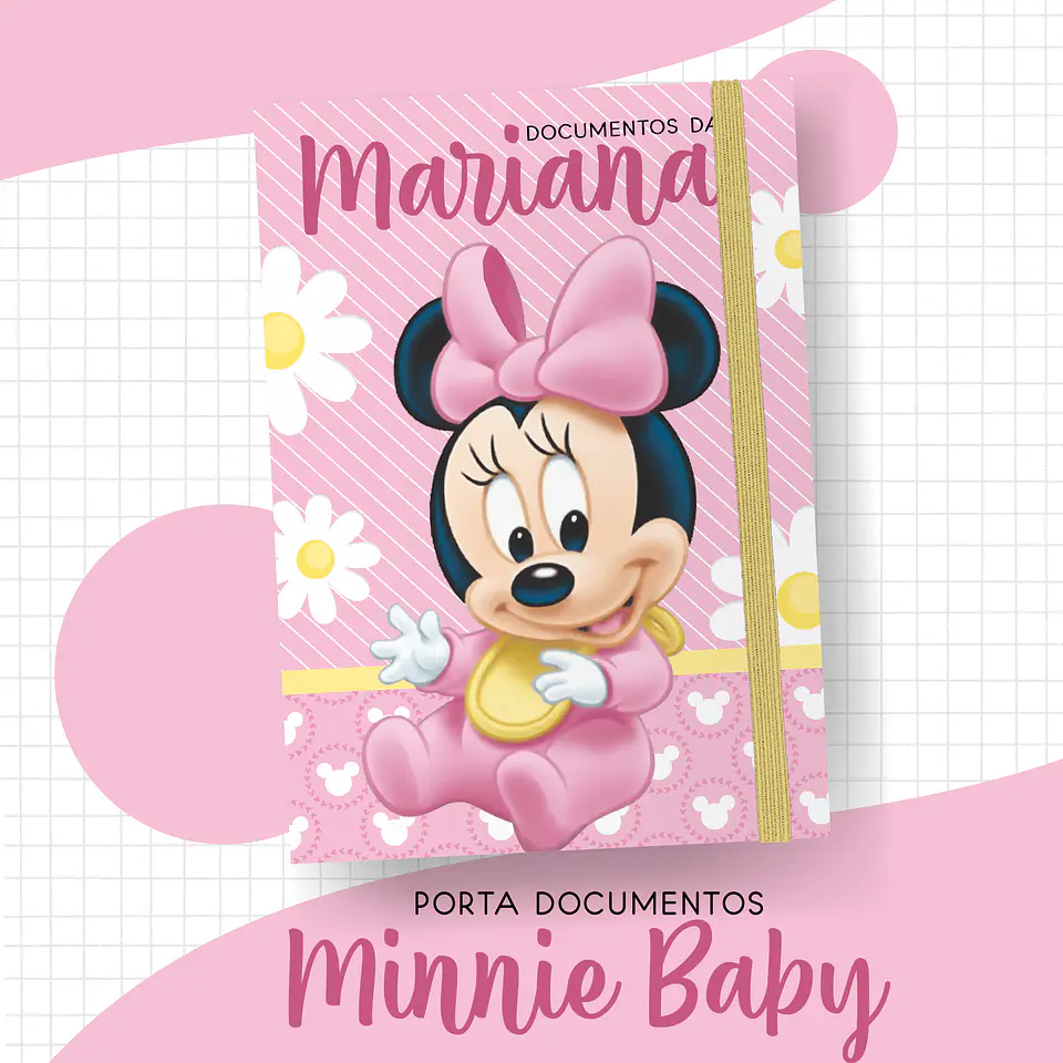Caderneta de Vacina e Livro do Bebe Minnie Baby Arquivo Digital 5