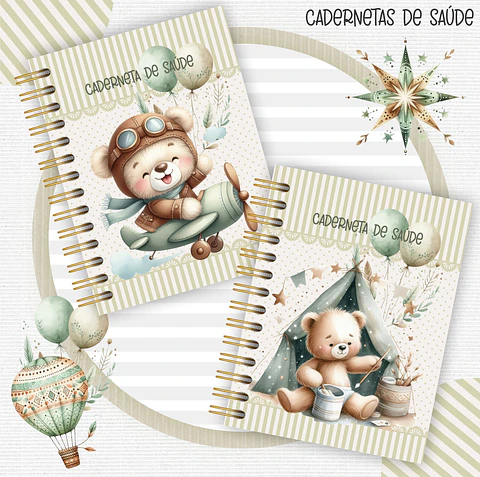 Capas de Caderneta Ursinhos Baby Arquivo Digital