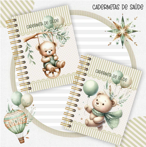 Capas de Caderneta Ursinhos Baby Arquivo Digital