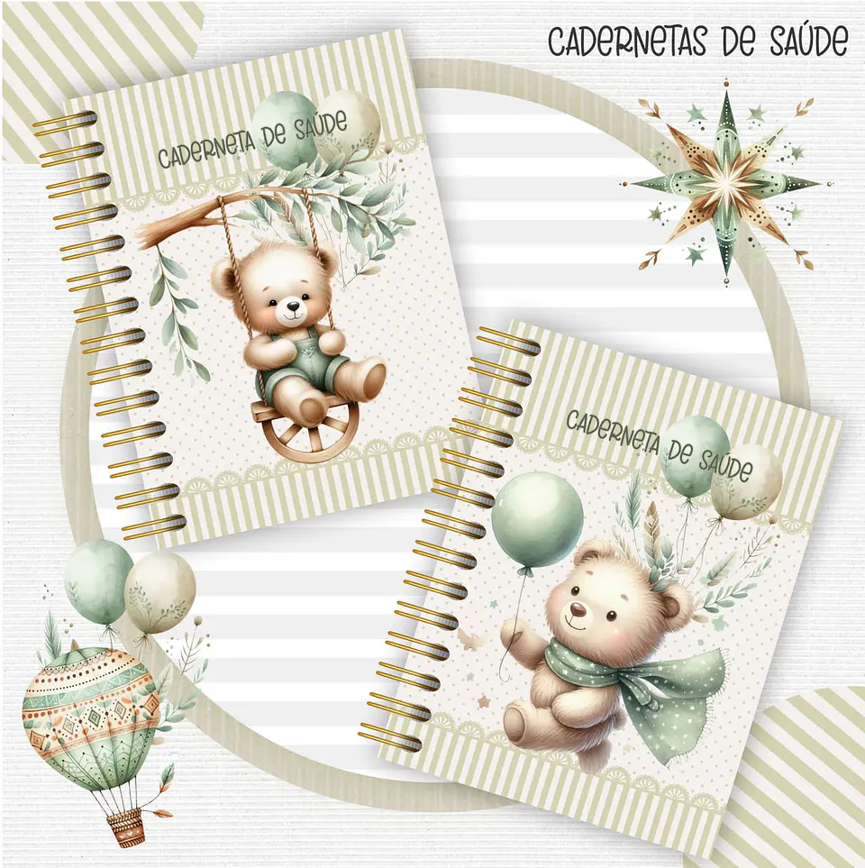 Capas de Caderneta Ursinhos Baby Arquivo Digital 2