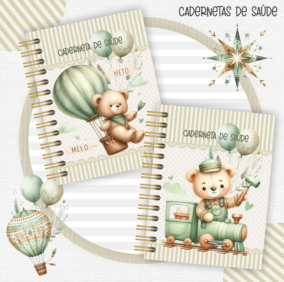 Capas de Caderneta Ursinhos Baby Arquivo Digital 3