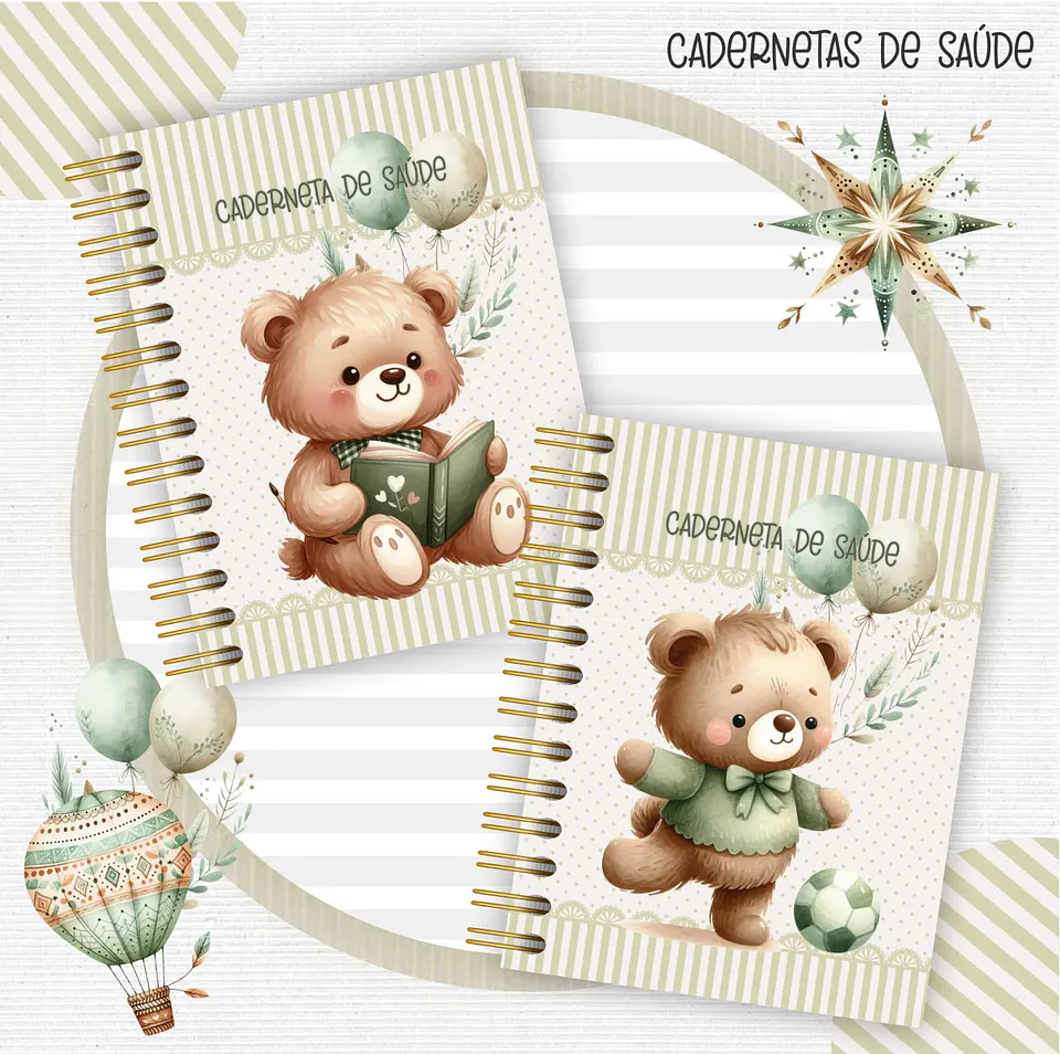 Capas de Caderneta Ursinhos Baby Arquivo Digital 5