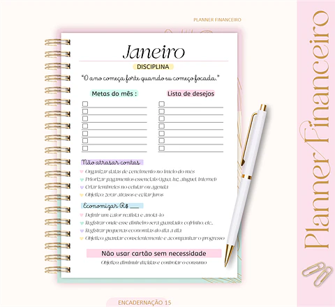 Planner Financeiro 2026 e 2027 Arquivo Digital