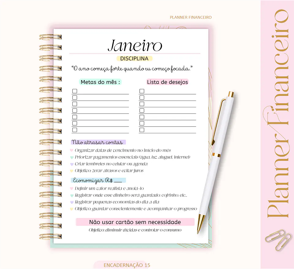 Planner Financeiro 2026 e 2027 Arquivo Digital 2