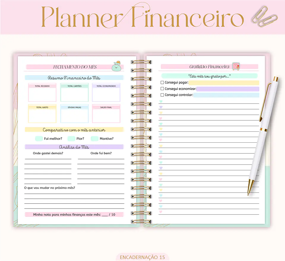 Planner Financeiro 2026 e 2027 Arquivo Digital 6