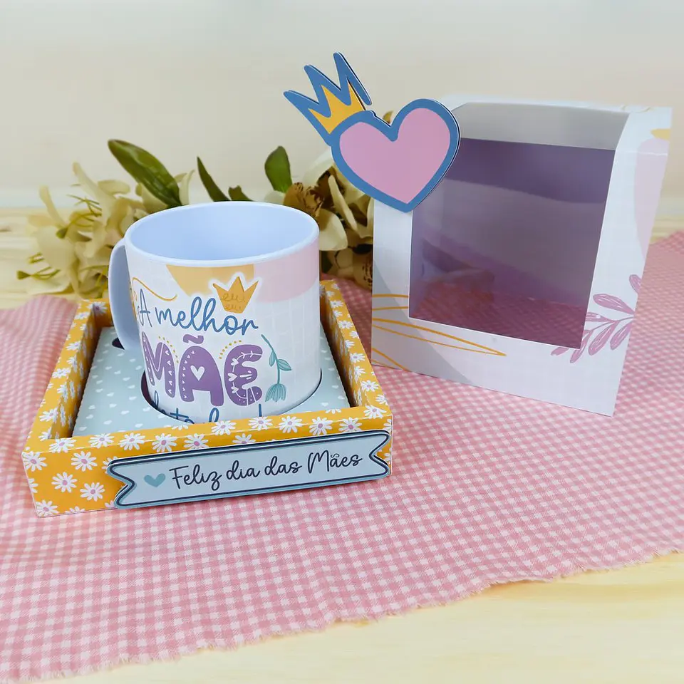 Caixa Caneca e Arte para Caneca Dia Das Mães Arquivo Digital 5