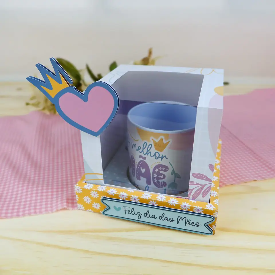 Caixa Caneca e Arte para Caneca Dia Das Mães Arquivo Digital 6