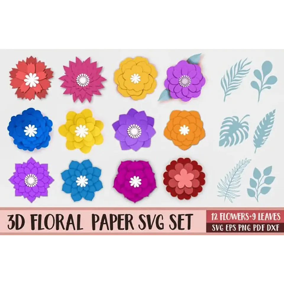 Arquivo de Corte Flores 3D 1