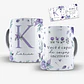 Arquivo Digital Arte Caneca Alfabeto Floral Lilás - Thumbnail 5