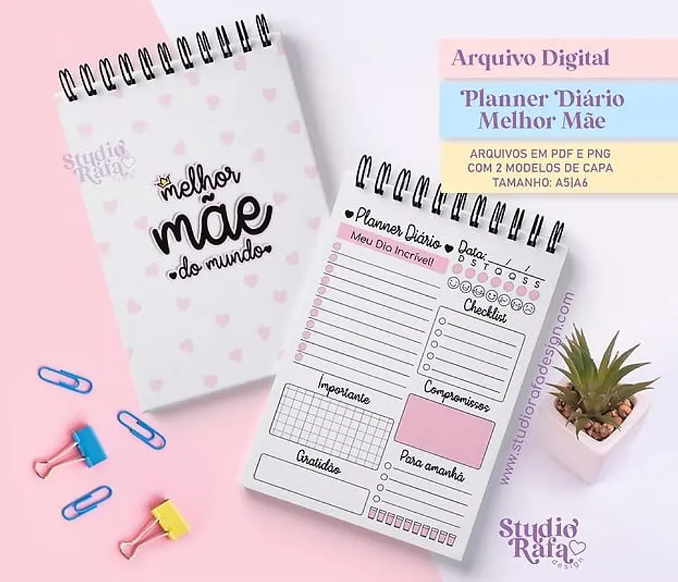 Arquivo Digital Planner Diário Melhor Mãe 1