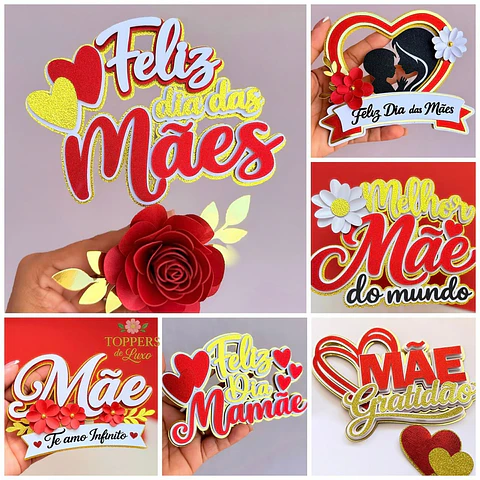 Topos de Bolo Dia das Mães Arquivo Digital