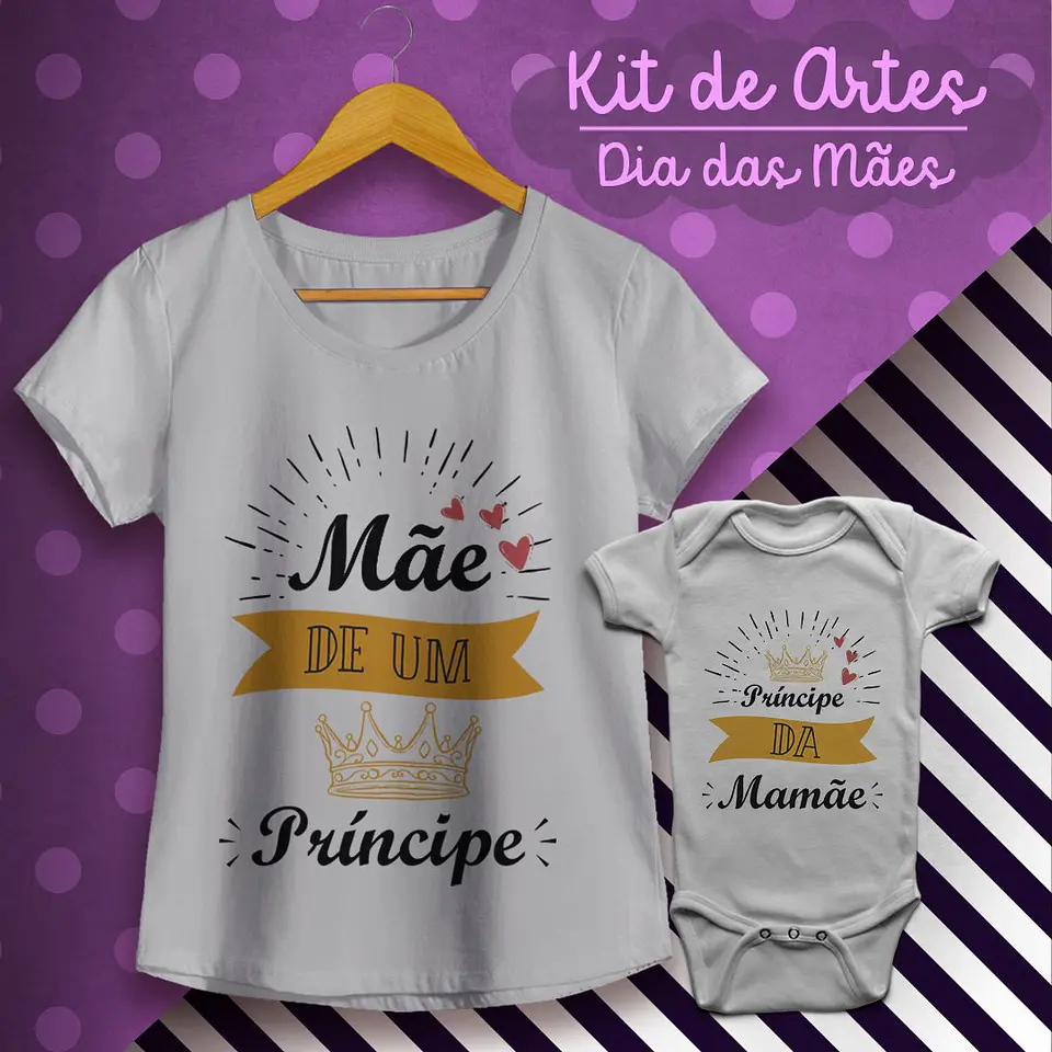 Kit de Artes Canecas e Camisetas Dia das Mães 10