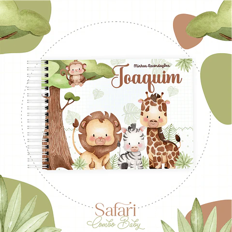 Safari Maternidade Caderneta Vacina/Livro Bebê