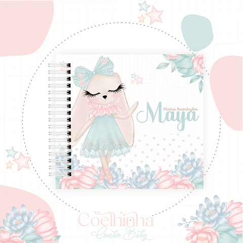 Coelhinha Maternidade Caderneta Vacina/Livro Bebê