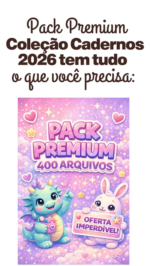 Arquivo Digital Pack Premium Coleção Caderno 2026
