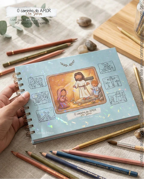 Livros de Colorir O Caminho do AMOR Via Sacra Arquivo Digital
