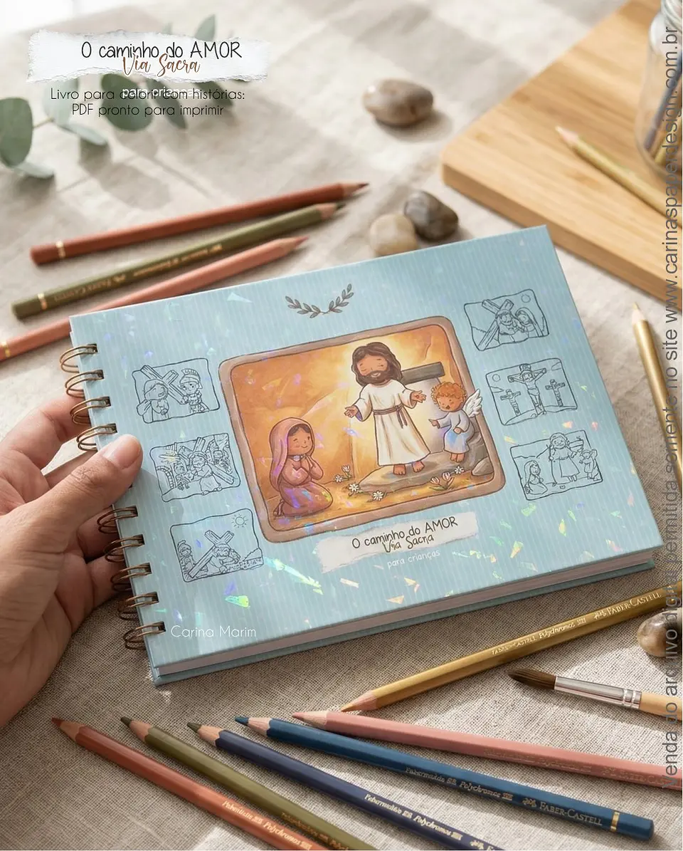 Livros de Colorir O Caminho do AMOR Via Sacra Arquivo Digital 1