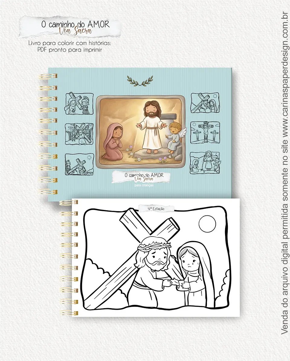 Livros de Colorir O Caminho do AMOR Via Sacra Arquivo Digital 3