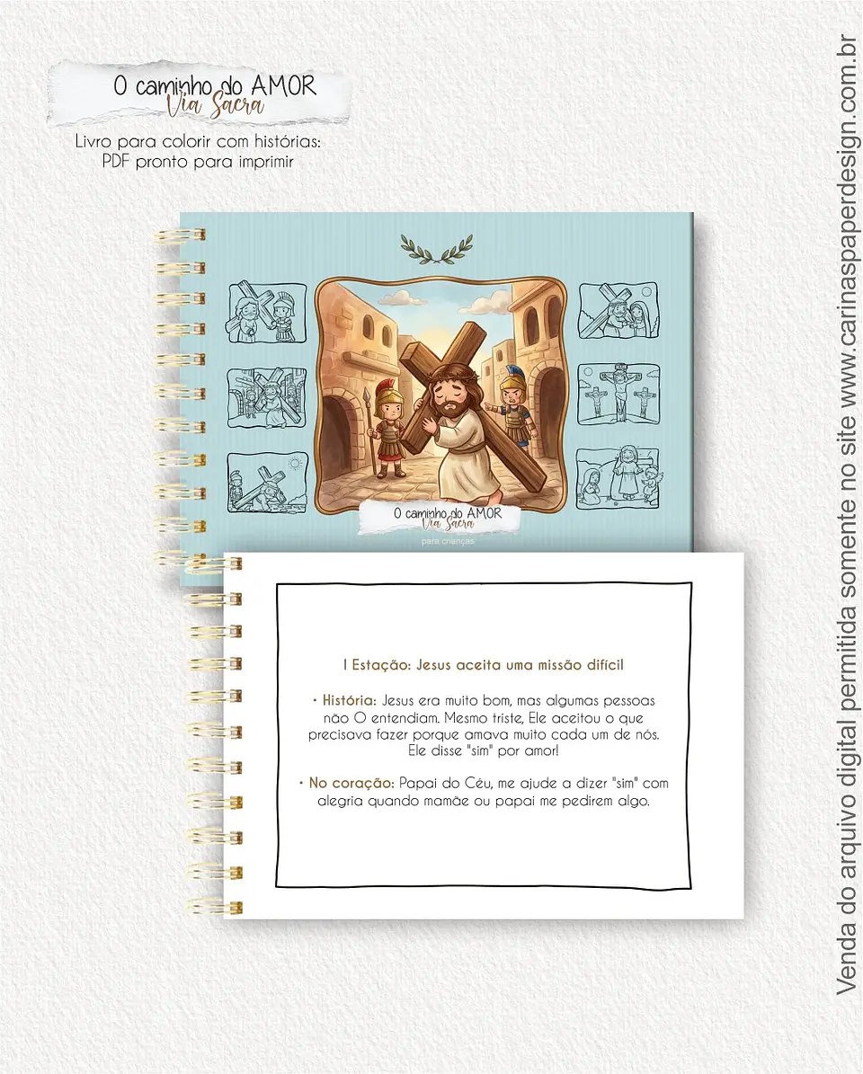Livros de Colorir O Caminho do AMOR Via Sacra Arquivo Digital 5