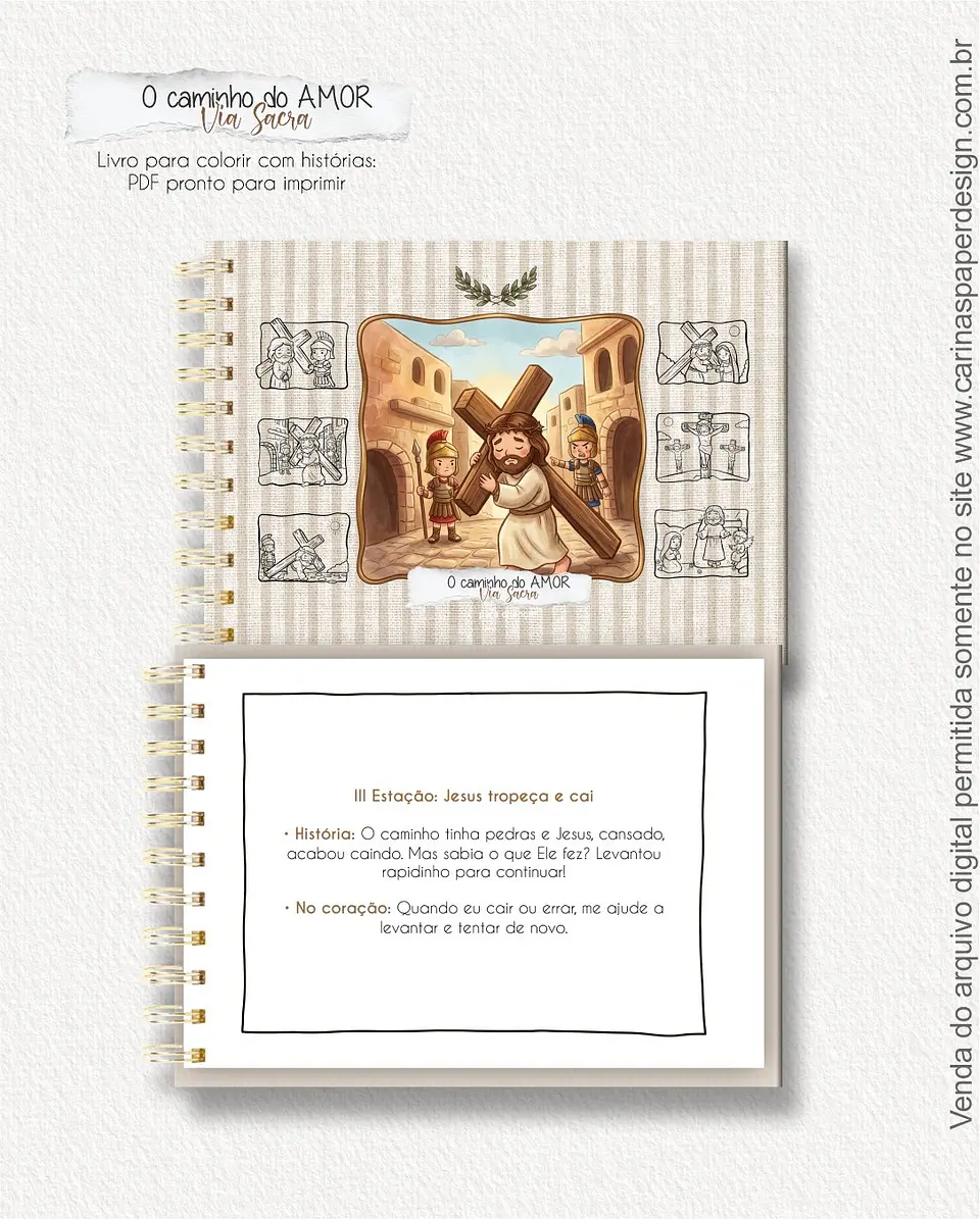 Livros de Colorir O Caminho do AMOR Via Sacra Arquivo Digital 6