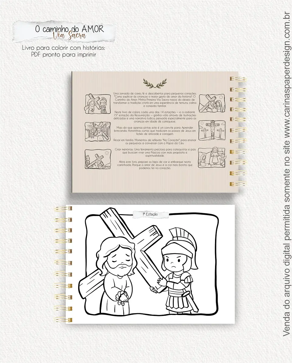 Livros de Colorir O Caminho do AMOR Via Sacra Arquivo Digital 7