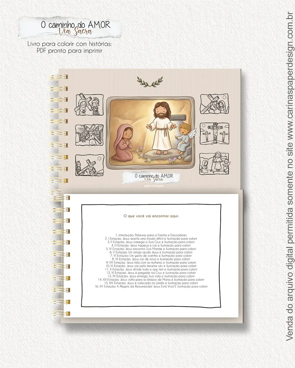Livros de Colorir O Caminho do AMOR Via Sacra Arquivo Digital 8