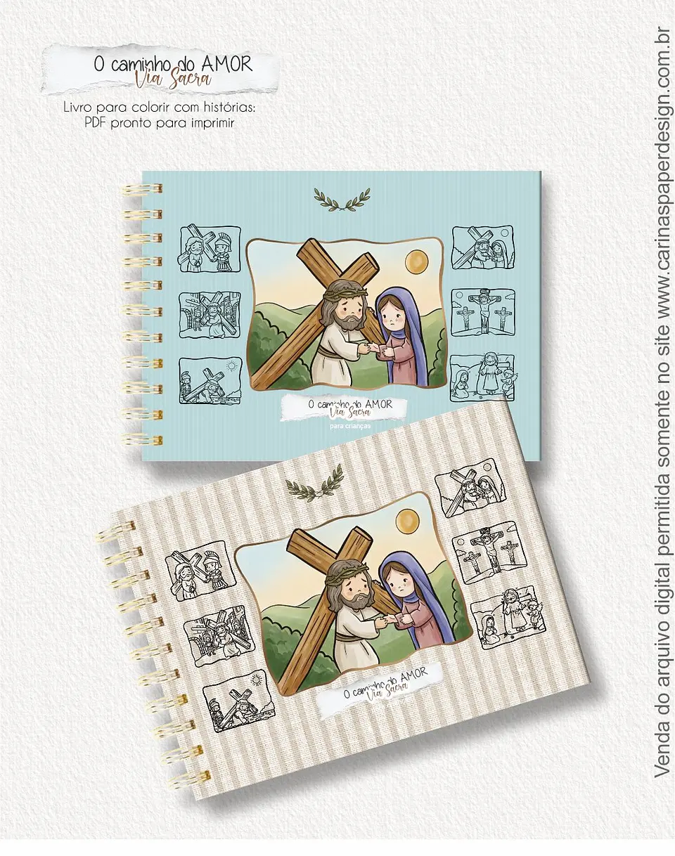 Livros de Colorir O Caminho do AMOR Via Sacra Arquivo Digital 9