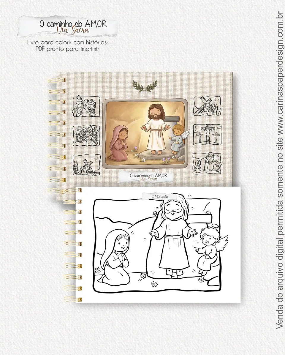 Livros de Colorir O Caminho do AMOR Via Sacra Arquivo Digital 10