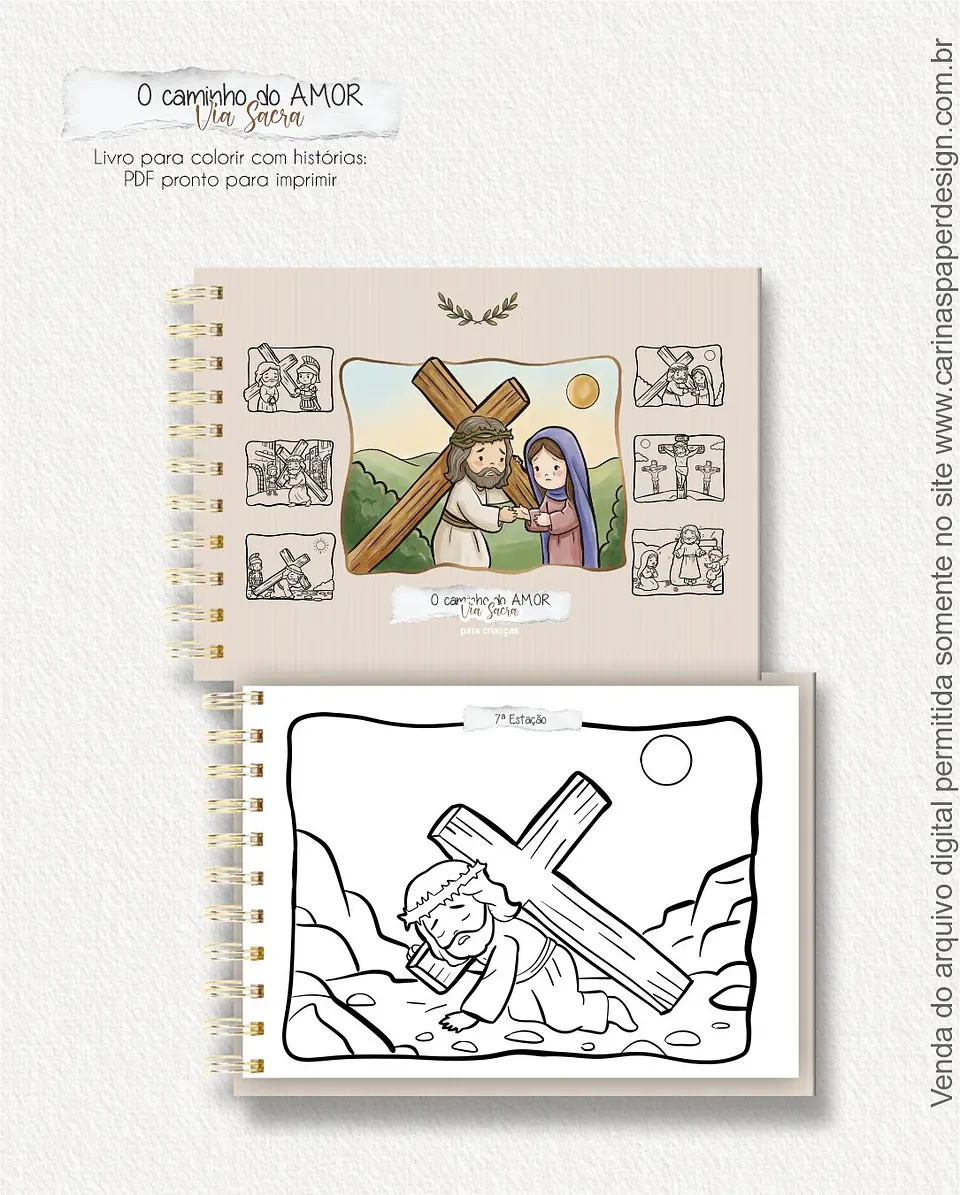 Livros de Colorir O Caminho do AMOR Via Sacra Arquivo Digital 11
