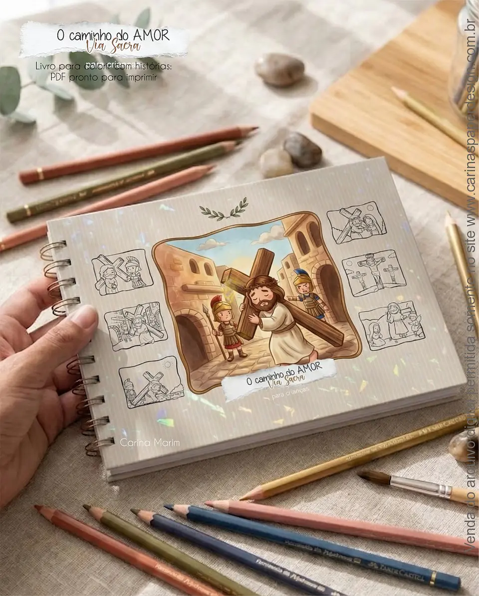 Livros de Colorir O Caminho do AMOR Via Sacra Arquivo Digital 12